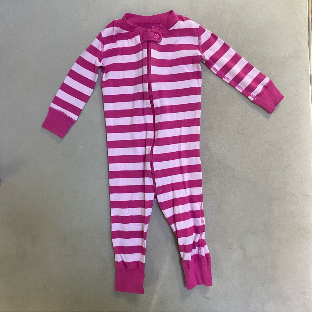 Hanna Andersson Pink Striped Footies